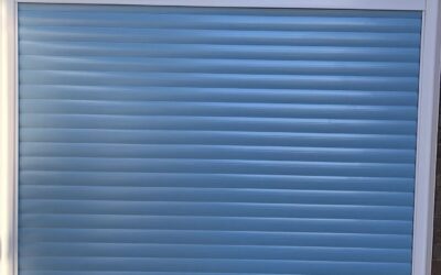 Roller Garage Door in Duck Egg Blue