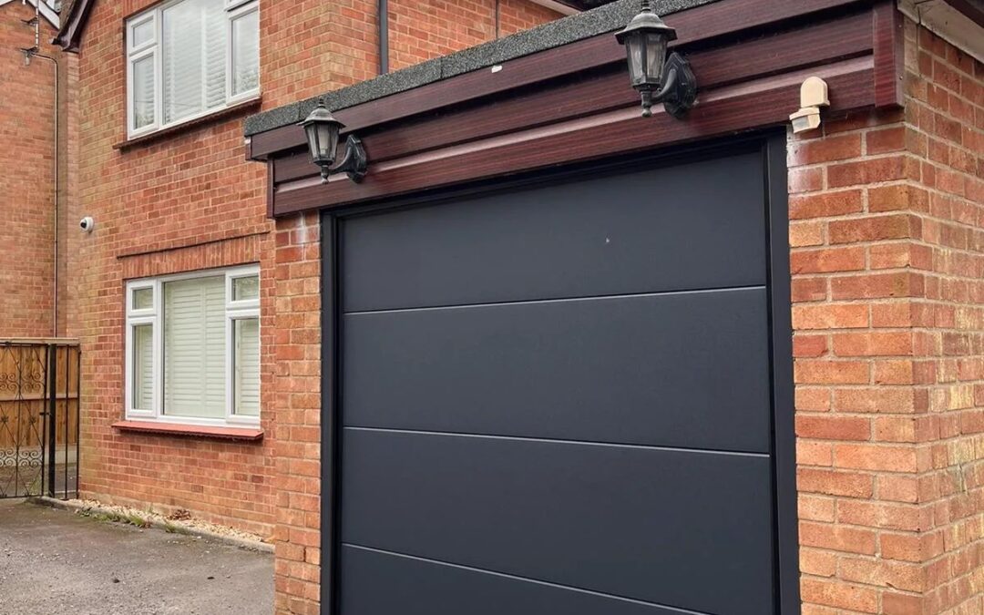 A Recently installed sectional garage door